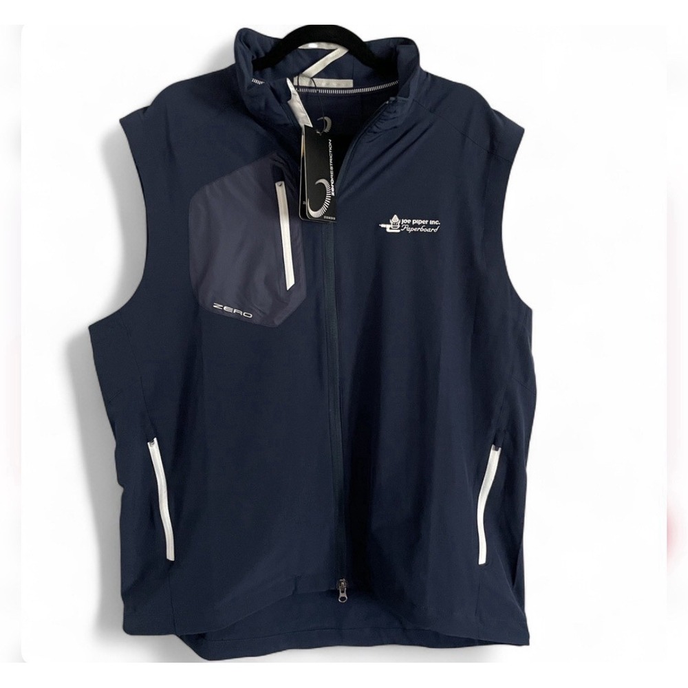 Zero Restriction Z700 Full Zip Navy Blue Golf Vest W1009‎ Men's XL Performance